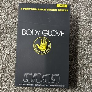 Body Glove Boxer Briefs Mens Large Multi Color 4 Pack Performance Moisture